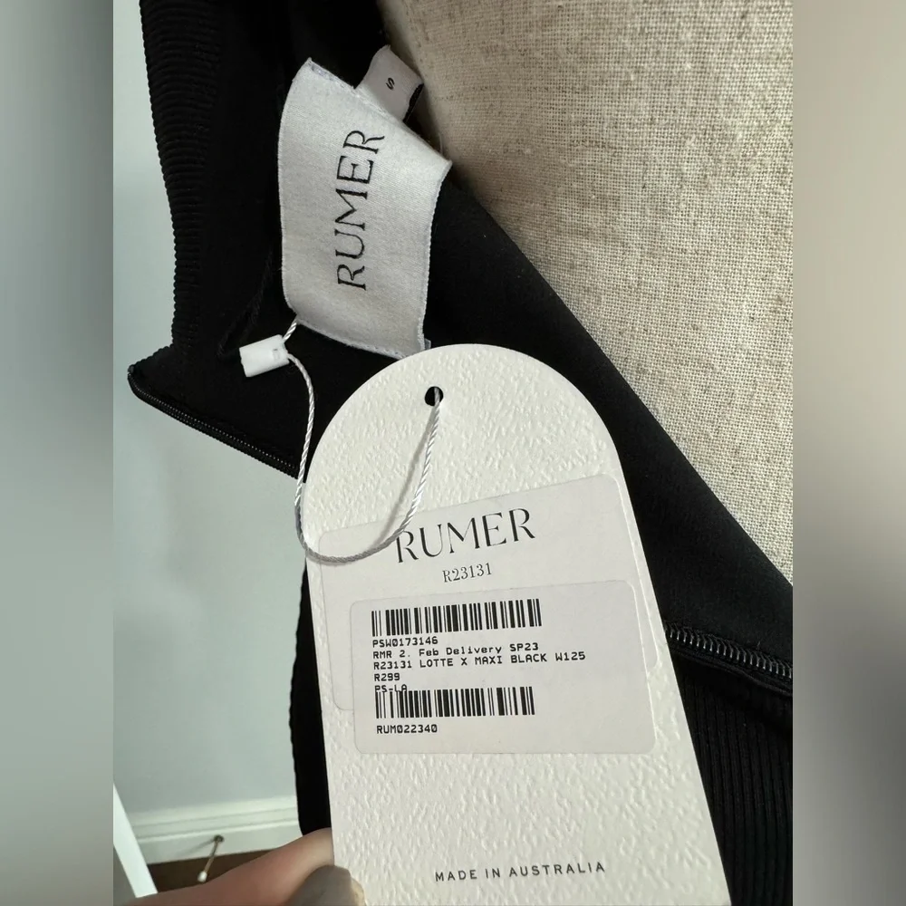 Rumer The Label Lotte X Maxi Black Small NWT - Picture 7 of 7